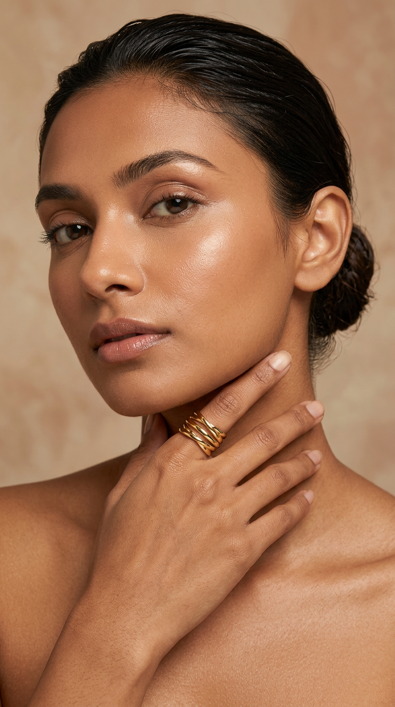 Trove Colombo Calliope gold-plated open ring with cubic zirconia