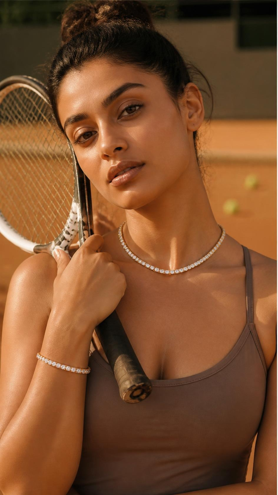 Trove Colombo Athena KC gold-plated tennis bracelet with sparkling cubic zirconia