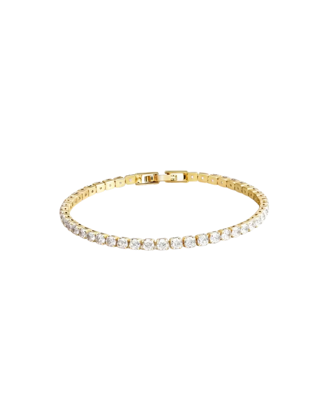 Trove Colombo Athena tennis bracelet featuring sparkling cubic zirconia stones set in a KC gold-plated finish.