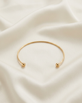 Trove Colombo Dahlia simple KC gold-plated iron cuff bracelet with ball ends