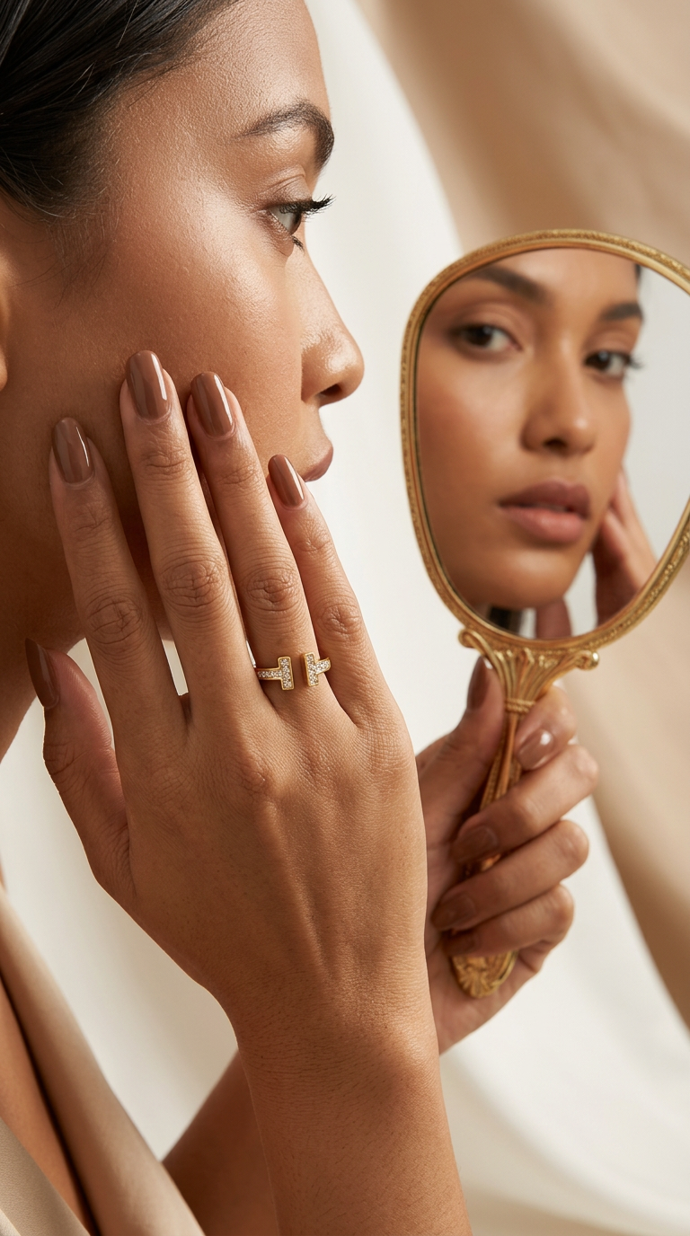 Trove Colombo Octavia ring featuring a copper band with sparkling synthetic cubic zirconia